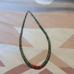 Turquoise and Coral Necklace